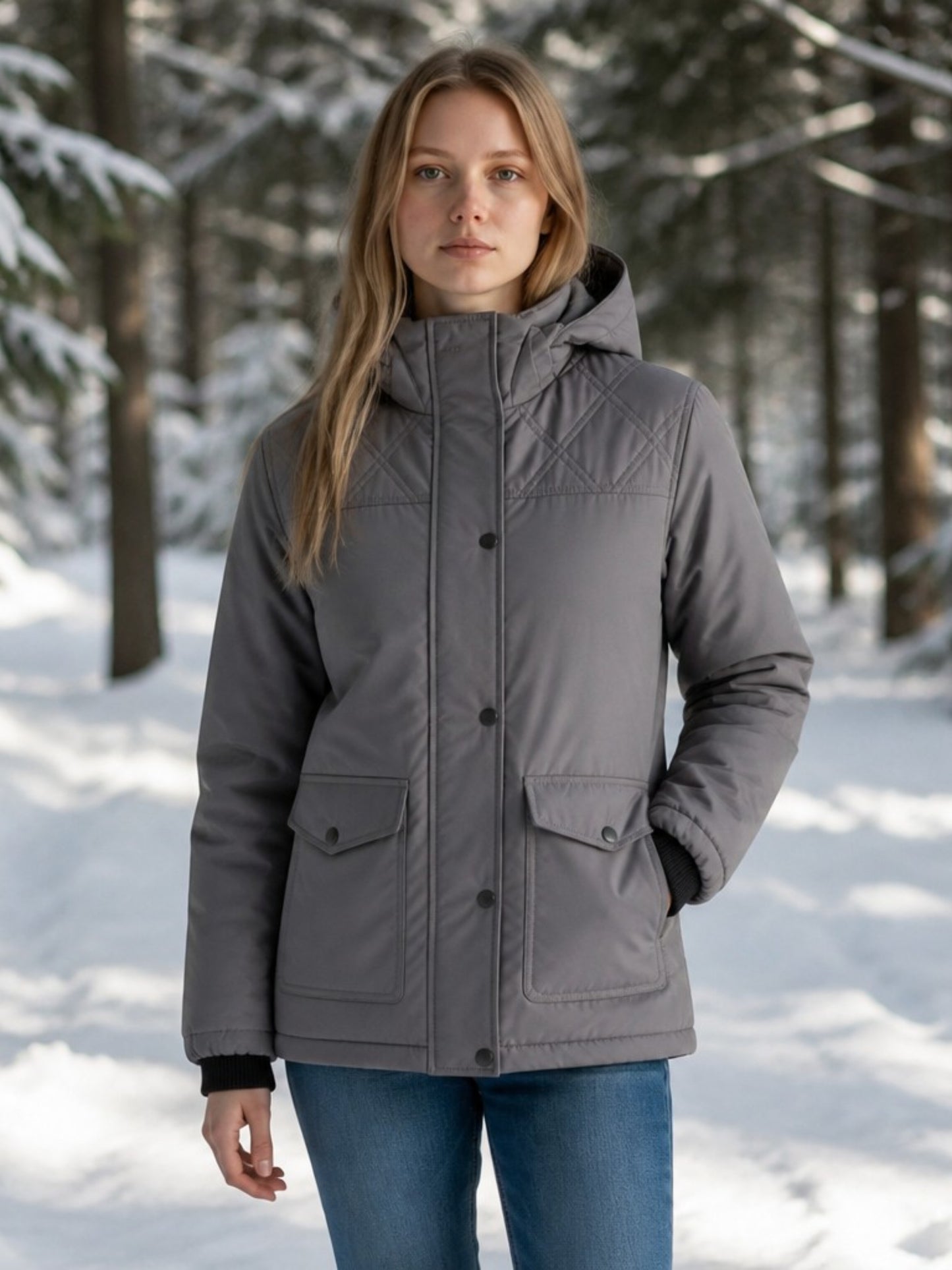 Ladies Thermal Jacket Grey